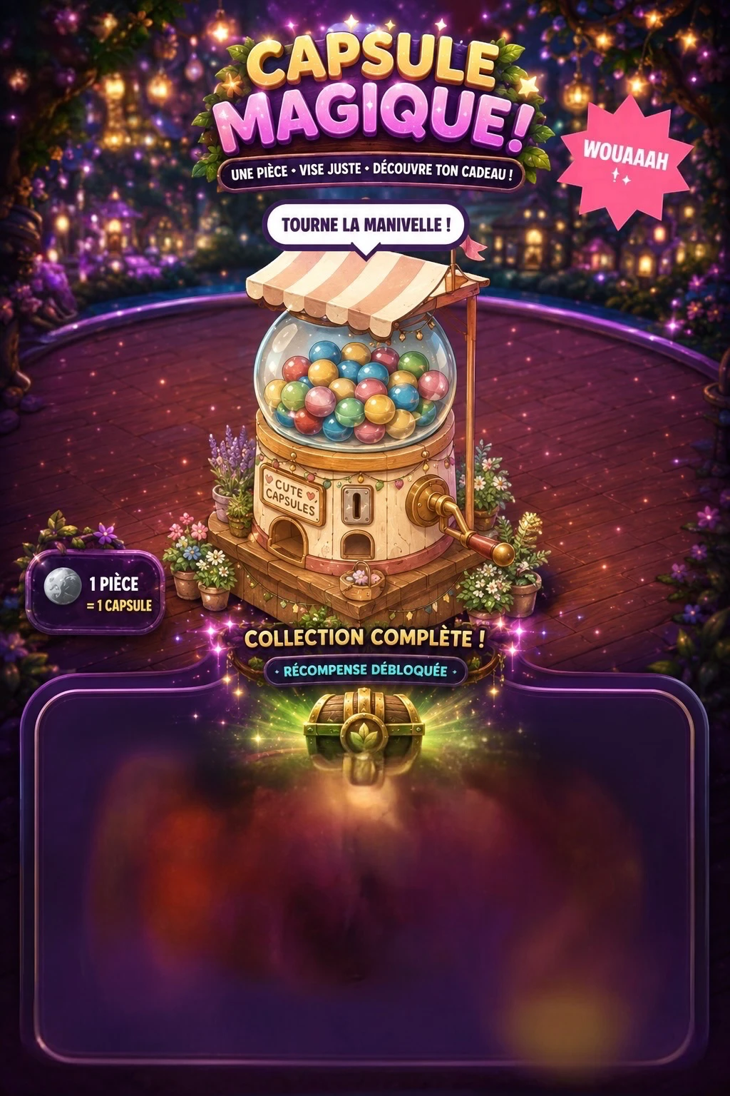 distributeur magique à capsules